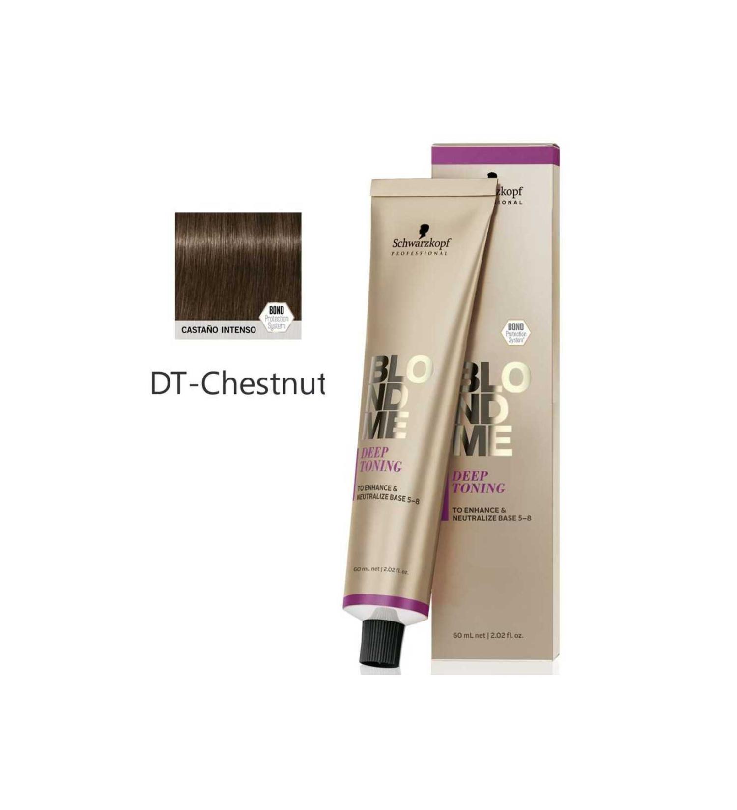 BLONDME Schwarzkopf BLONDME Deep Toning Cream Color 60ml DT - Deep Chestnut (Dark Chestnut)
