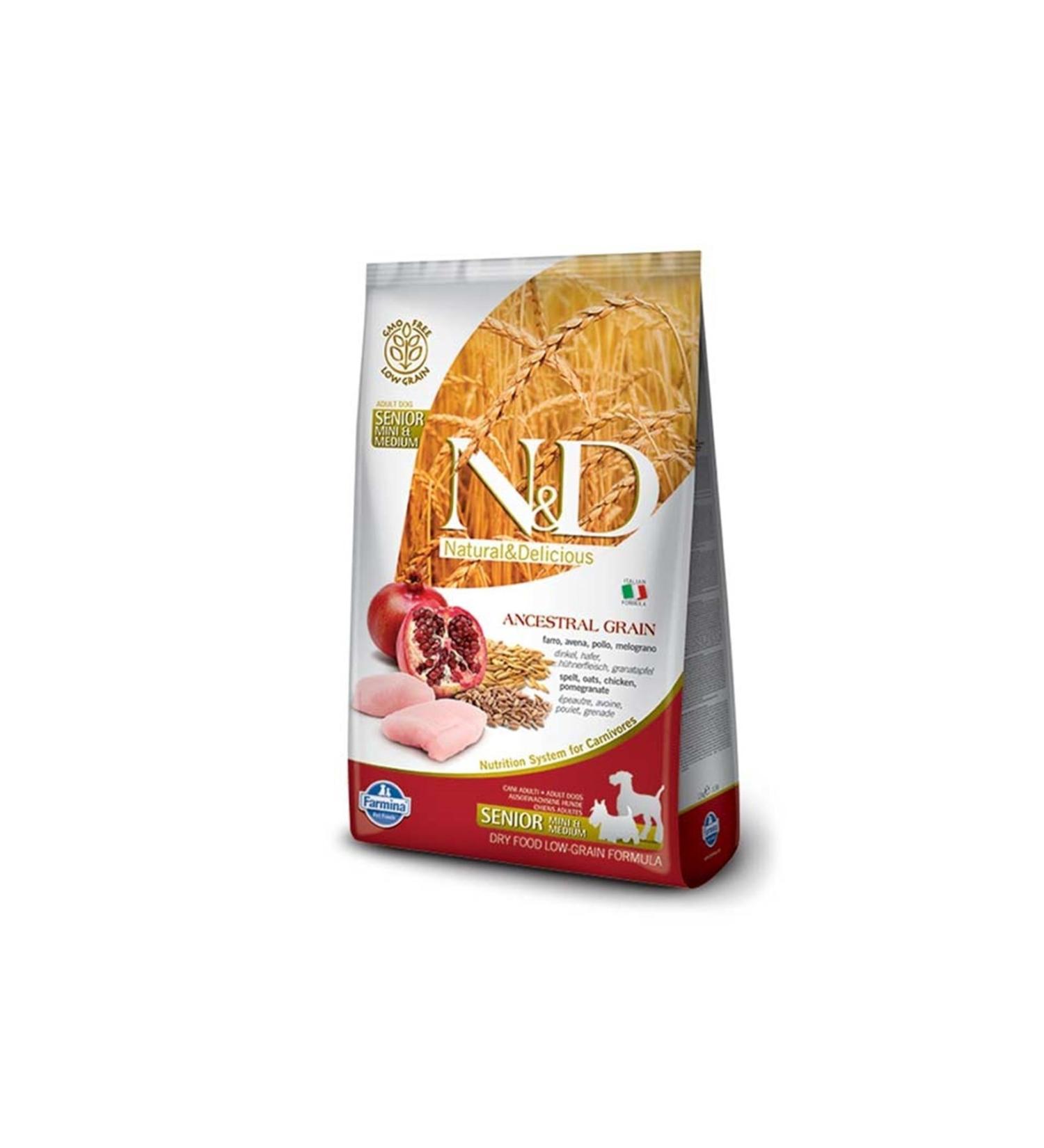 N & D Low Grain Chicken Pomegranate Senior Mini Dog Food 2.5kg 2-Pack