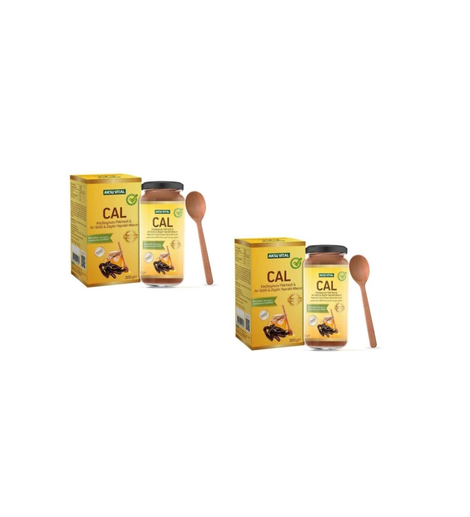 Aksu Vital Cal Carob Molasses Royal Jelly and Olive Leaf Paste 300 gr X 2 Pieces