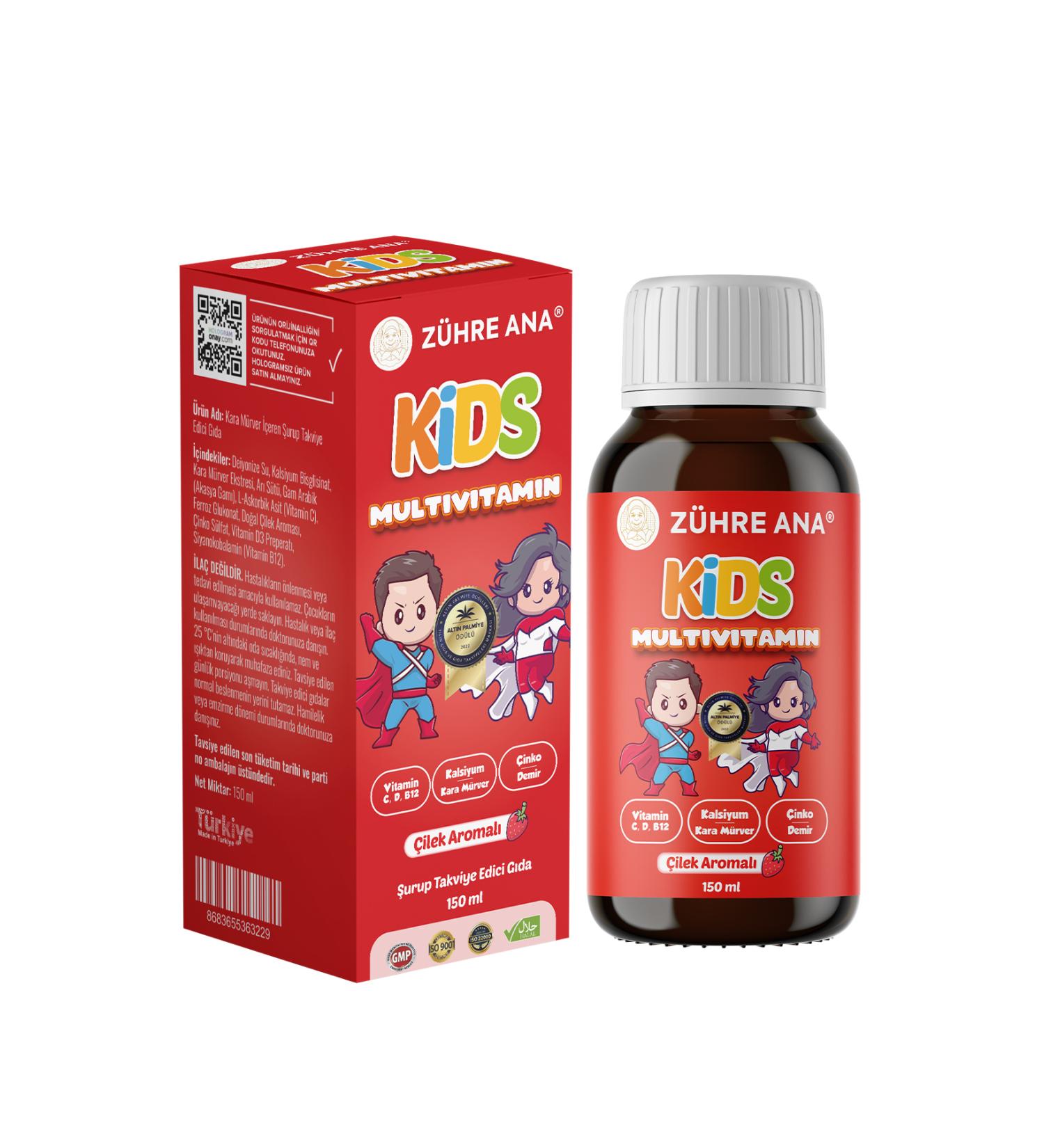 Z hre Ana Kids Multivitamin Syrup Strawberry 150 Ml - Buy Online on GoSupps.com