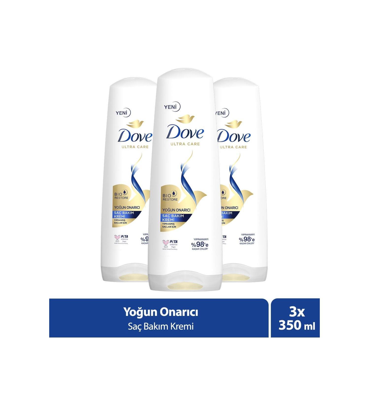 Dove Ultra Care Hair Care Conditioner Intensive Repair Damaged Hair 350 Ml X3