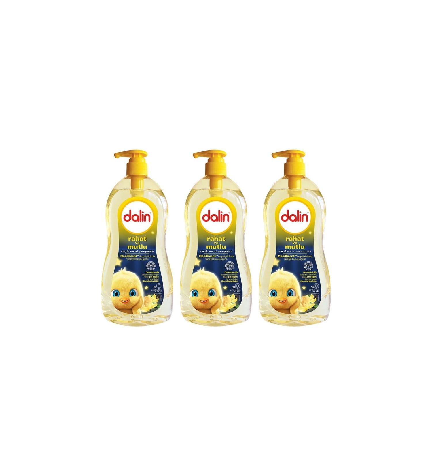 Dalin Relaxing Vanilla Scented Hair & Body Shampoo 700 ml X 3 Pieces