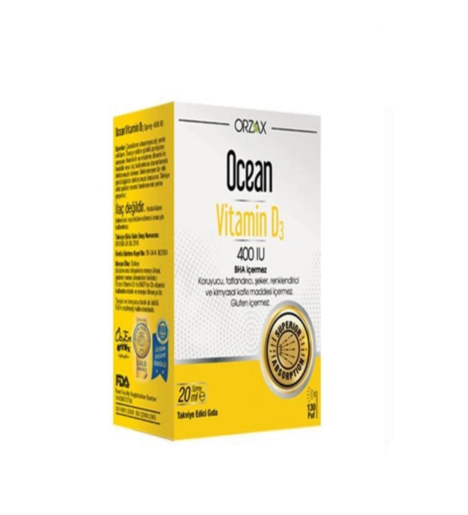Ocean Vitamin D3 400 IU Spray 20ml