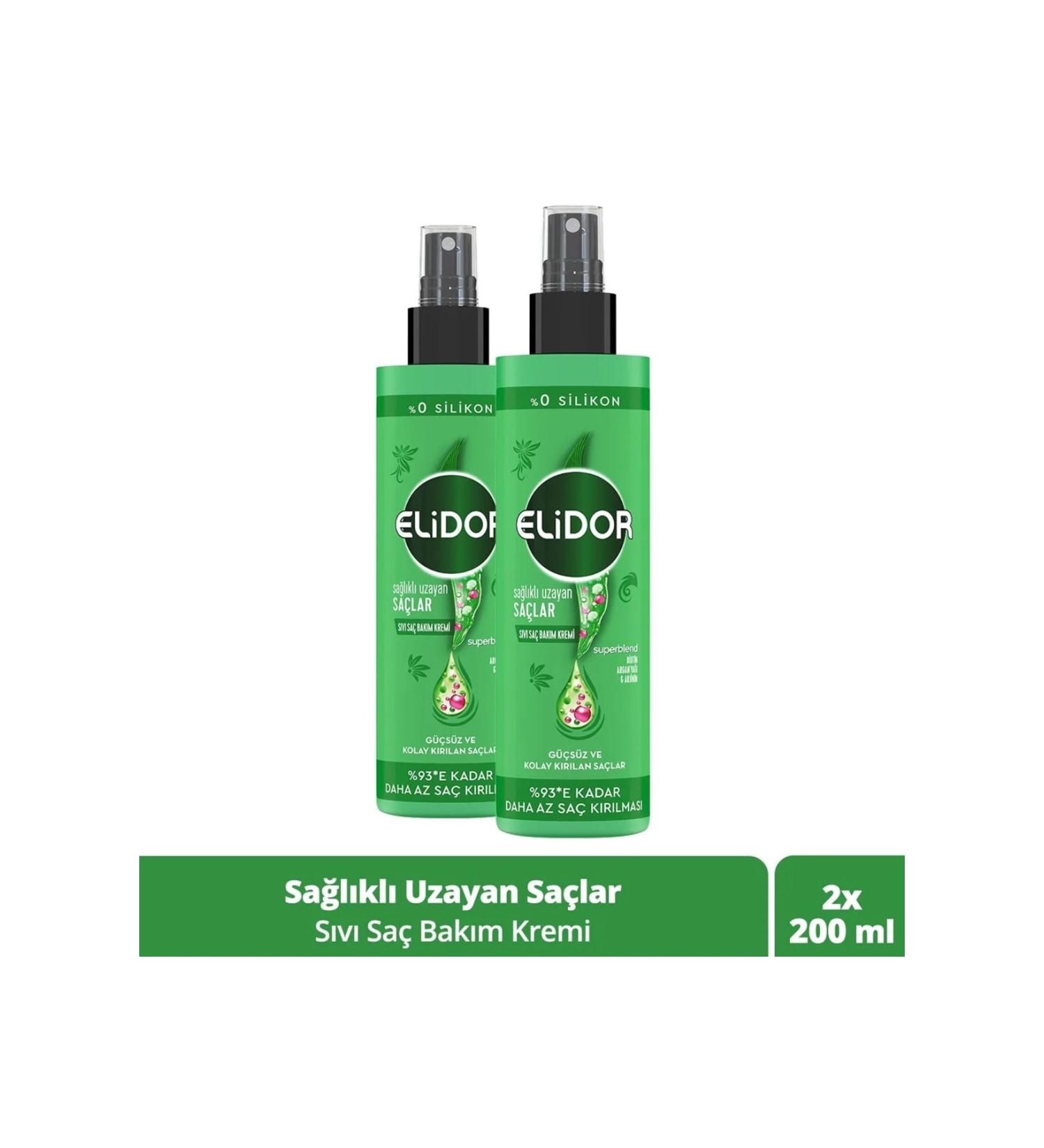 Elidor Superblend Liquid Hair Care Cream Healthy Growing Hair Biotin Argan Oil Arginine 200 ml X2