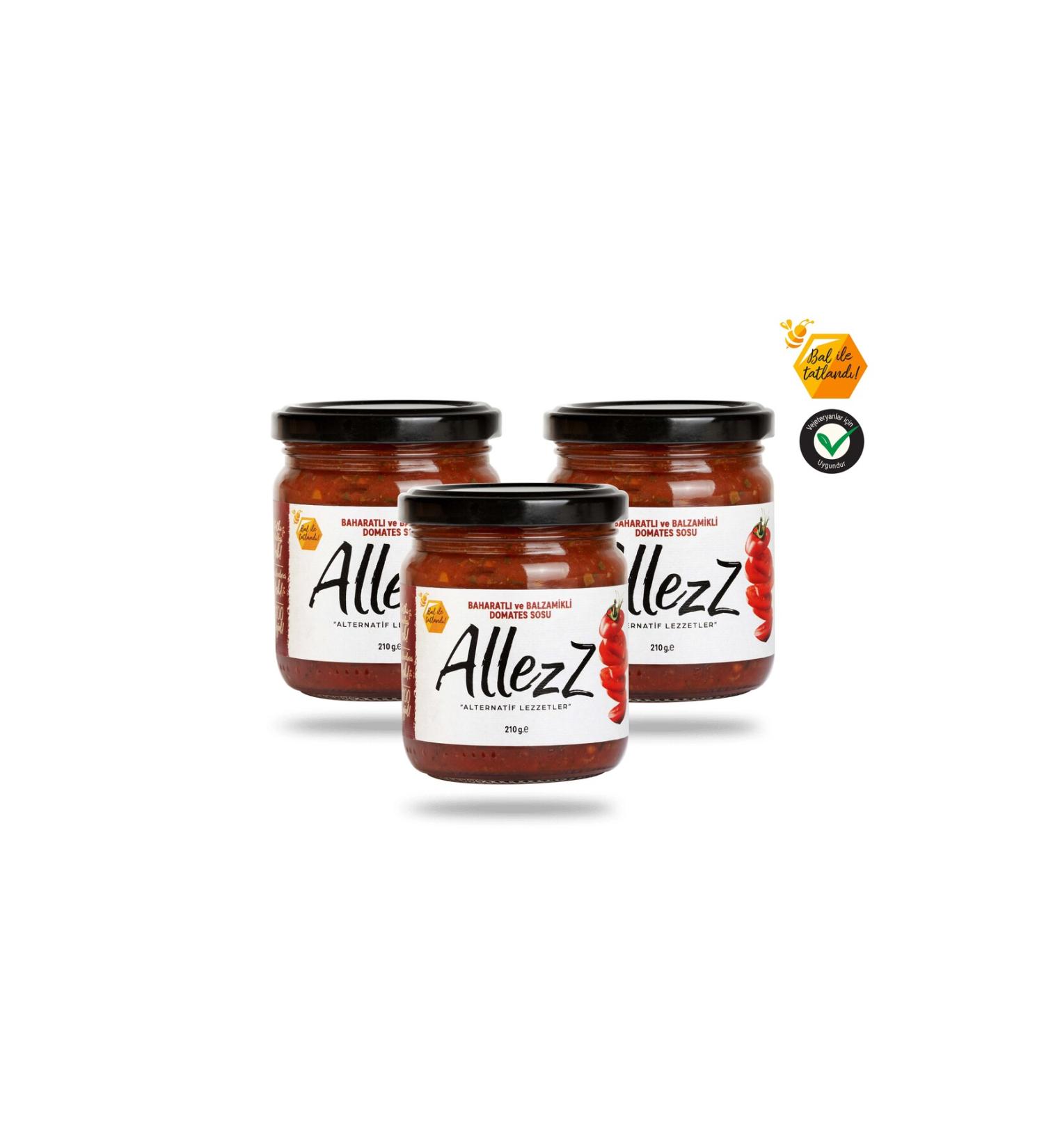 ALLEZZ Spicy and Balsamic Tomato Sauce 3 x 210 gr