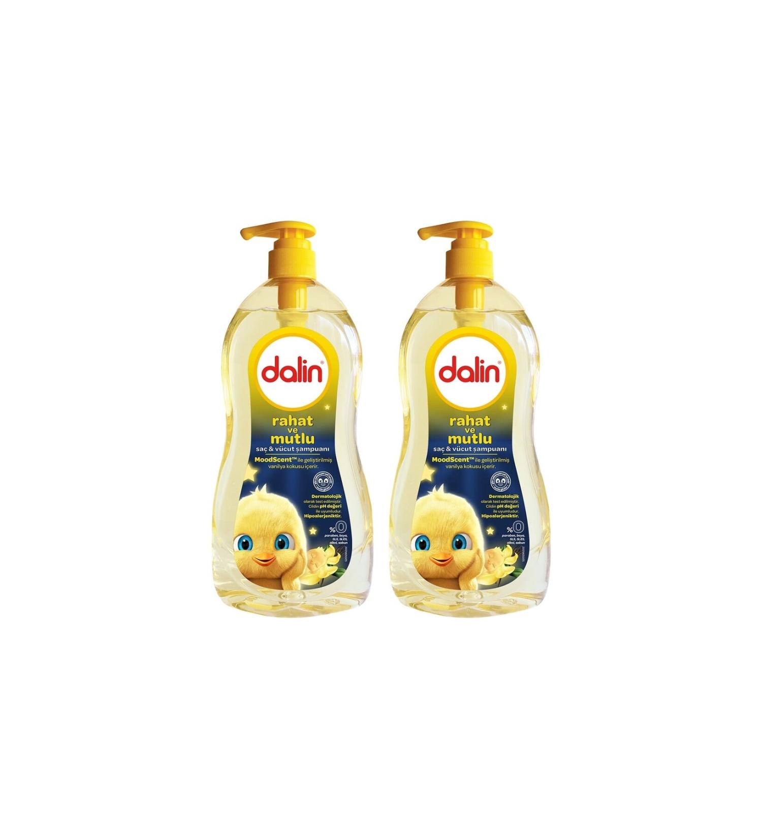 Dalin Relaxing Vanilla Scented Hair & Body Shampoo 700 ml X 2 Pieces