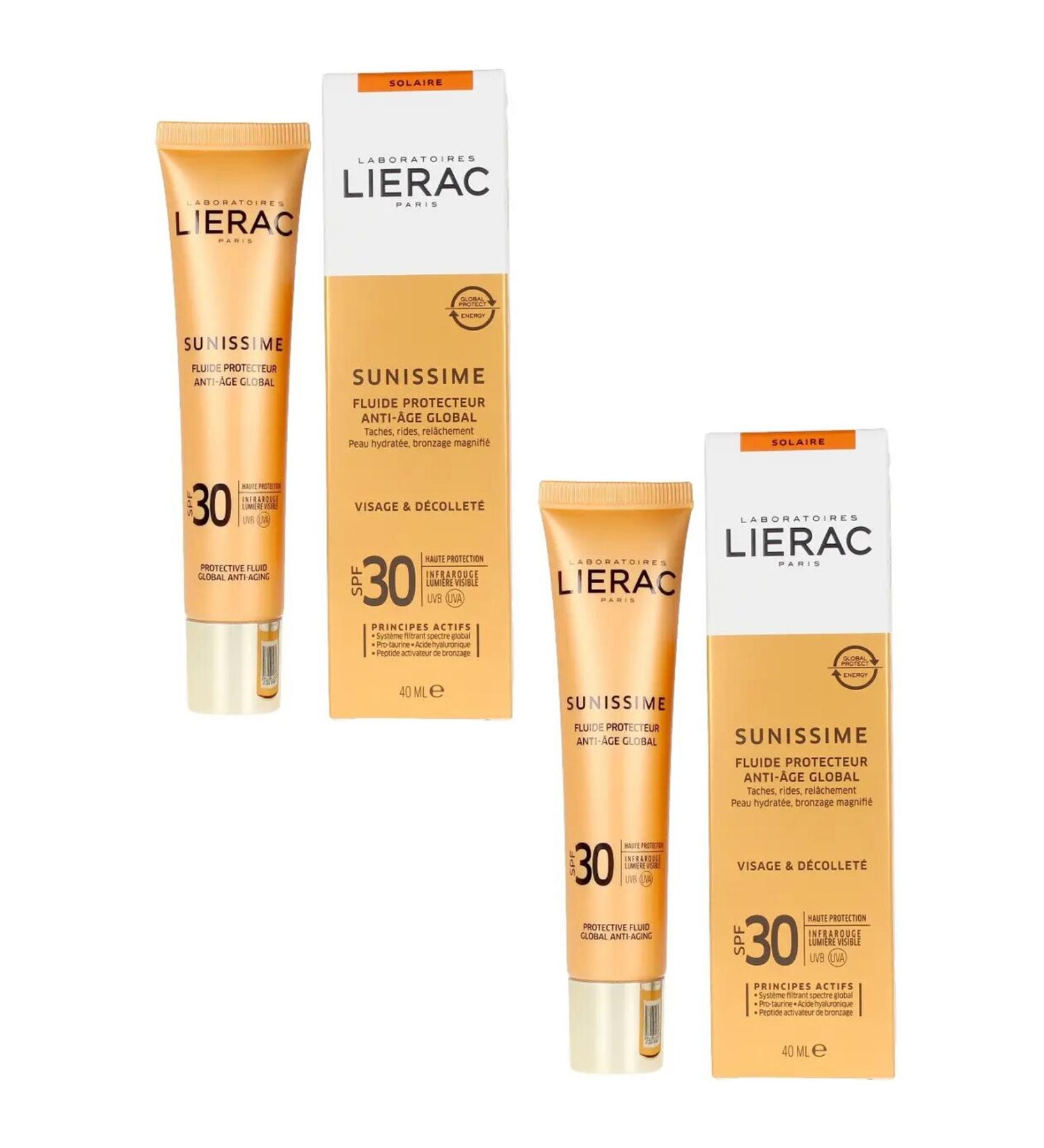 Lierac Sunissime Protective Fluid Spf 30 Sun Cream 40 ml 2-pack