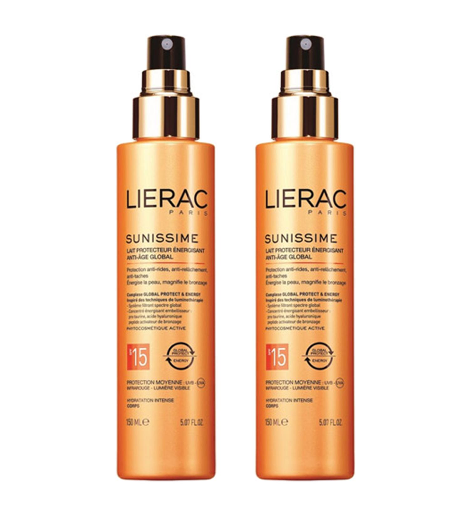 Lierac Sunissime SPF 15 Energizing Protective Milk Sun Milk 150 ml 2-pack