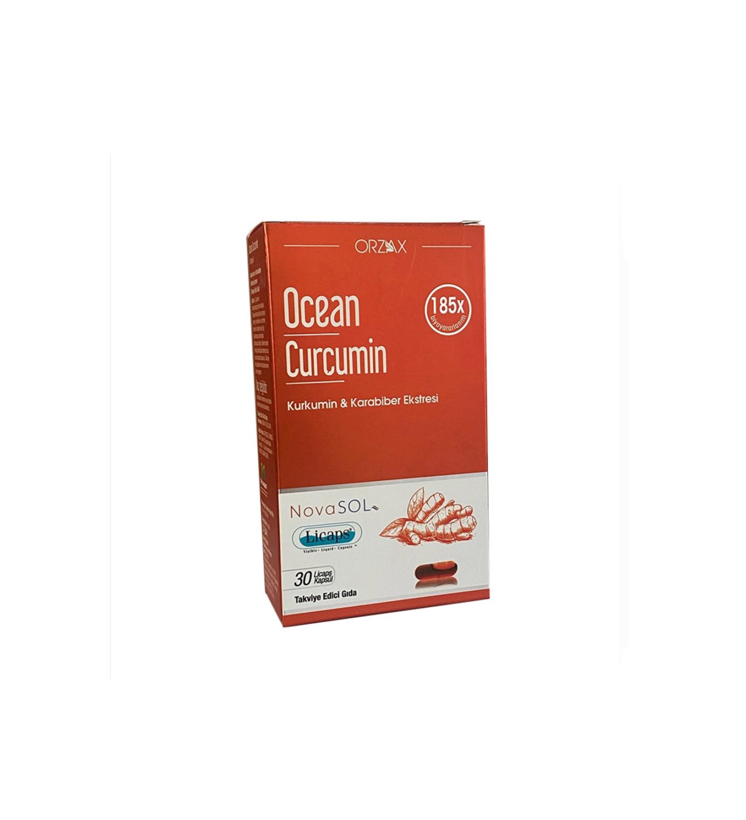 Ocean Curcumin Black Pepper Extract Food Supplement 30 Capsules