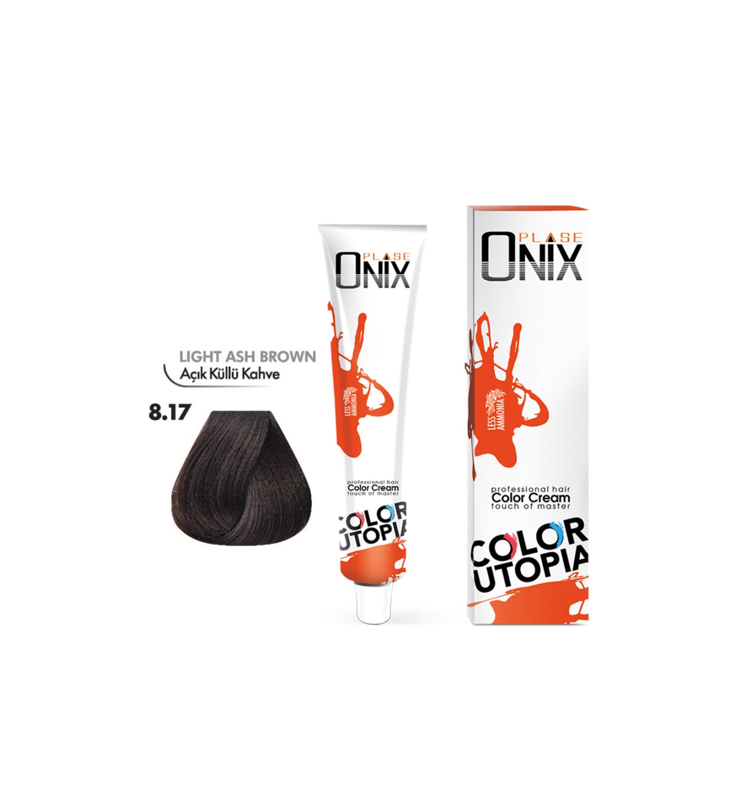onix HAIR DYE 8.17- LIGHT ASH BROWN 60 ML