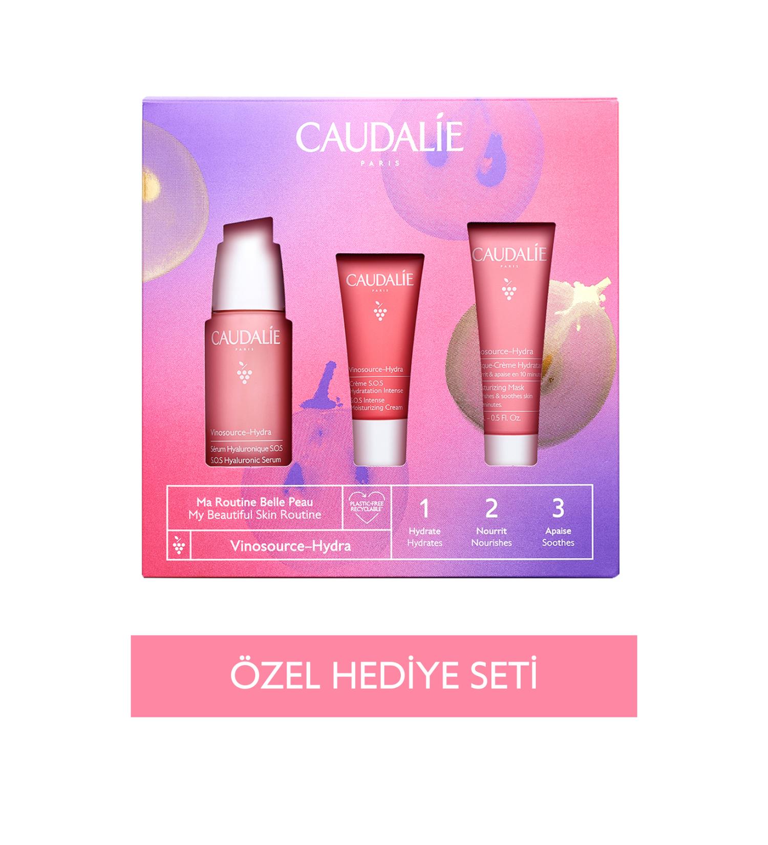 Caudalie Vinosource-hydra Moisturizing Care Set Serum 30 Ml + Care Cream 15 Ml + Moisture Mask 15ml - Buy Online on GoSupps.com