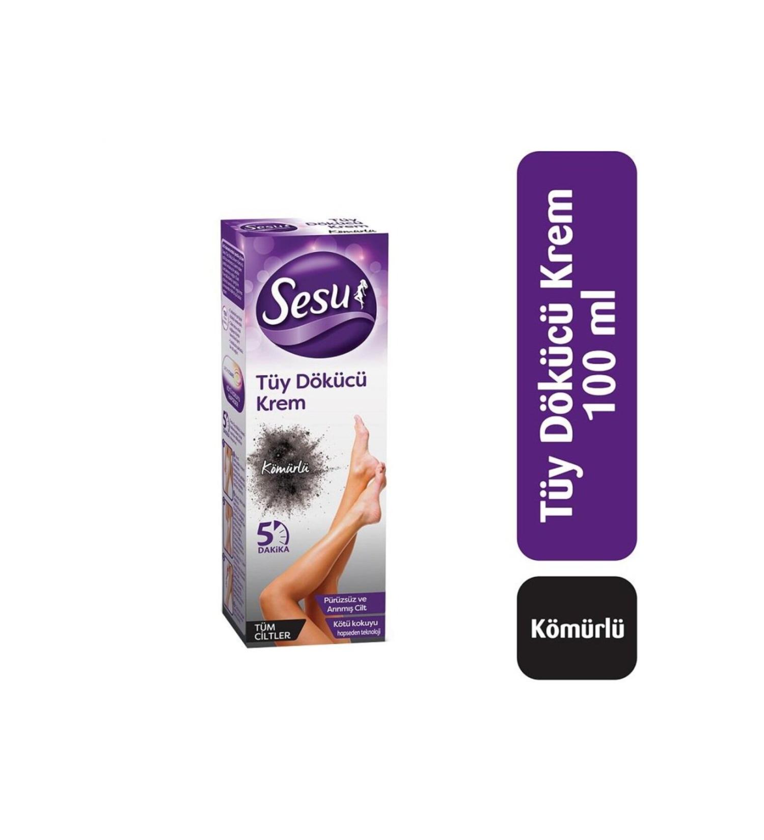 Sesu Charcoal Hair Removal Cream 100 Ml