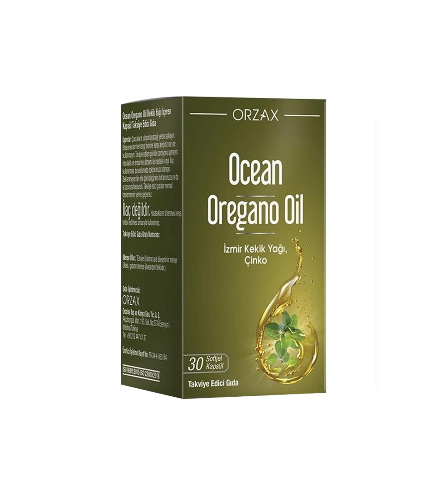 Ocean Orzax Ocean Oregano Oil Food Supplement 30 Capsules