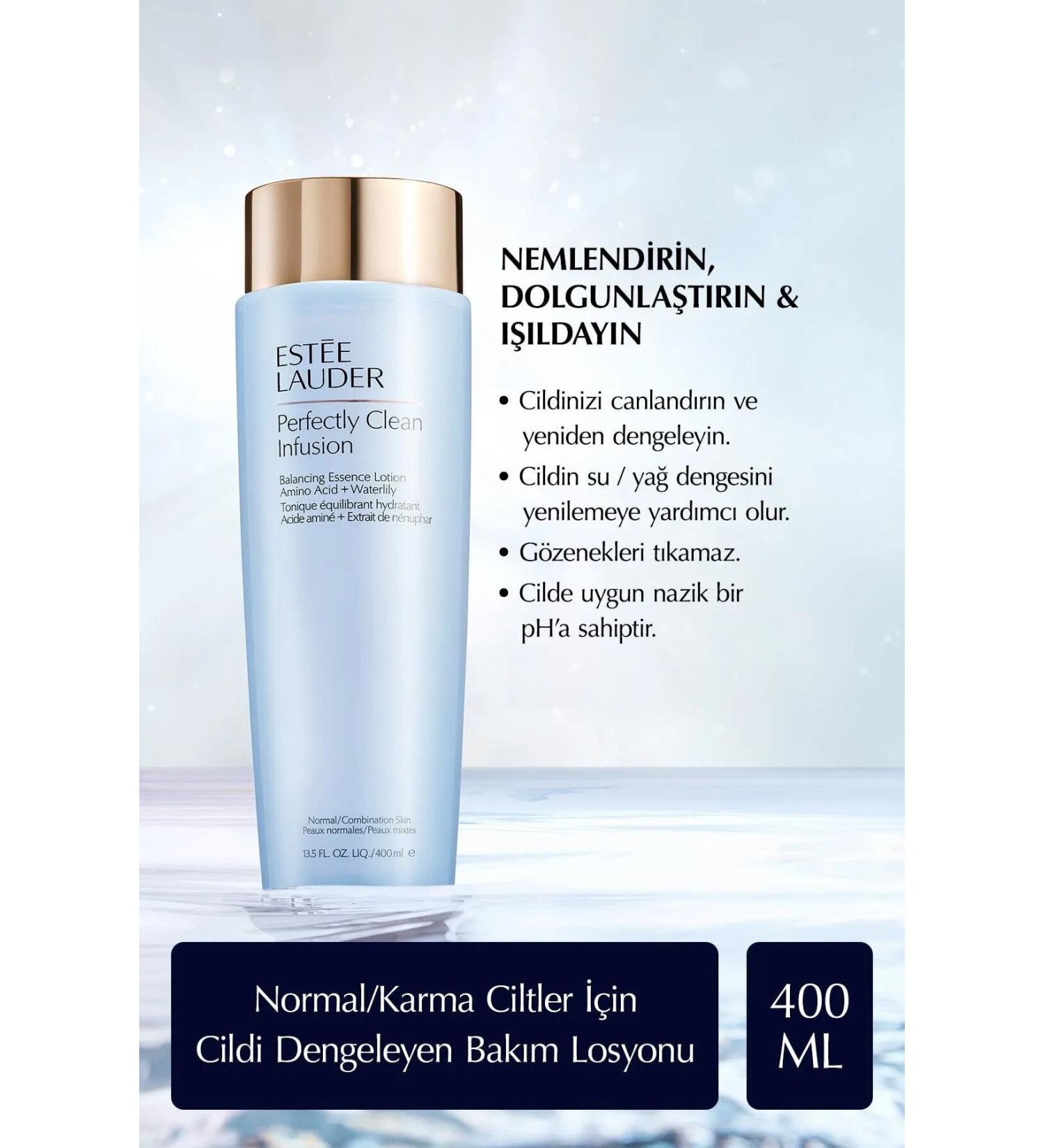 Estee Lauder Perfectly Clean Infusion - Balancing Revitalizing Toner Lotion for Normal and Combination Skin 400 ml