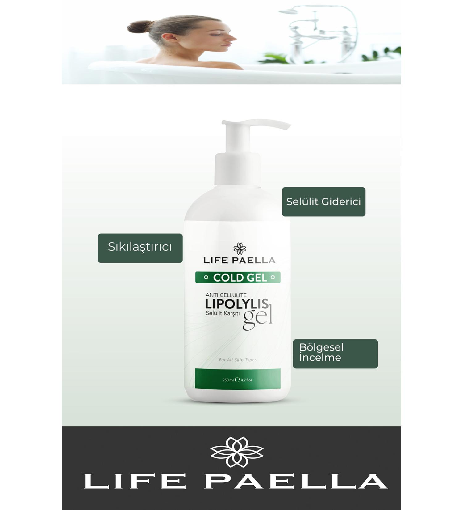 Life Paella Professional Anti-Cellulite & Anti-Stretch - Cold Lipolysis Gel for Regional Slimming 250 ML - Buy Online on GoSupps.com