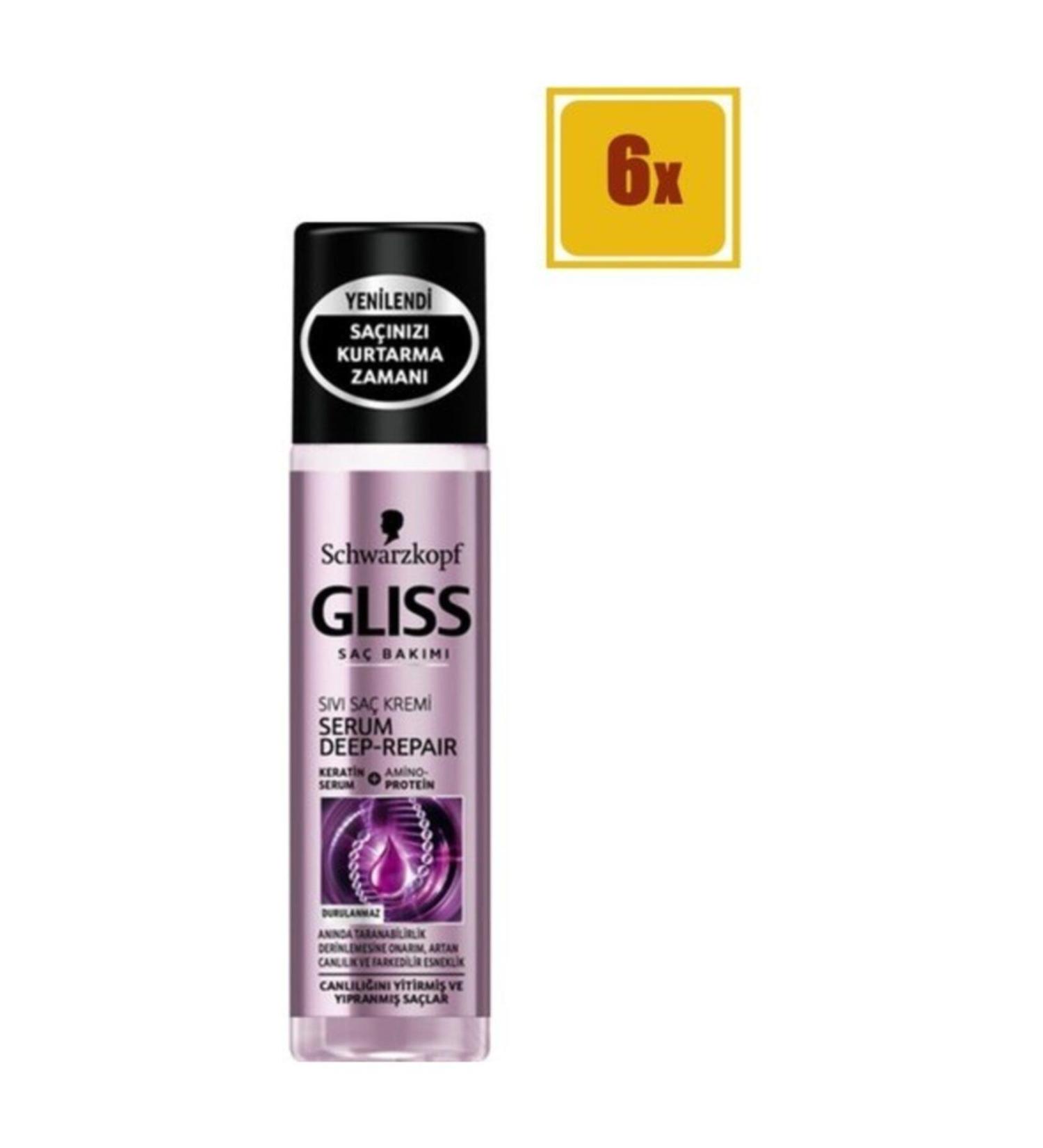 Gliss Serum Deep Repair Liquid Conditioner 200 ml Set of 6