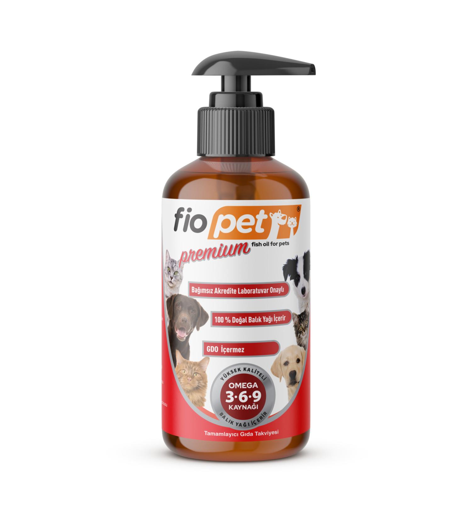 F OPET Fiopet Premium For Cats and Dogs (OMEGA 3 - OMEGA 6 - OMEGA 9) Natural Anchovy Fish Oil 100 ml
