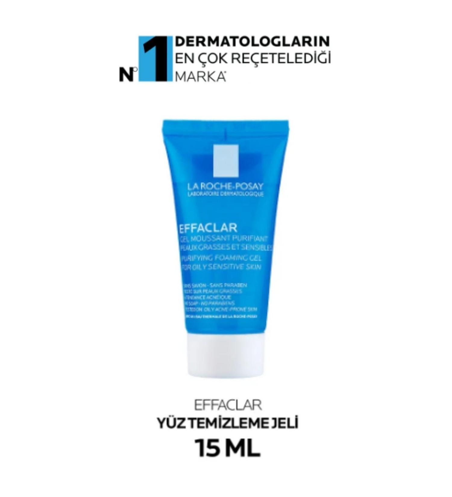 La Roche Posay Effaclar Gel 15 ml - Cleansing Gel for Oily and Sensitive Skin (Trial Size)