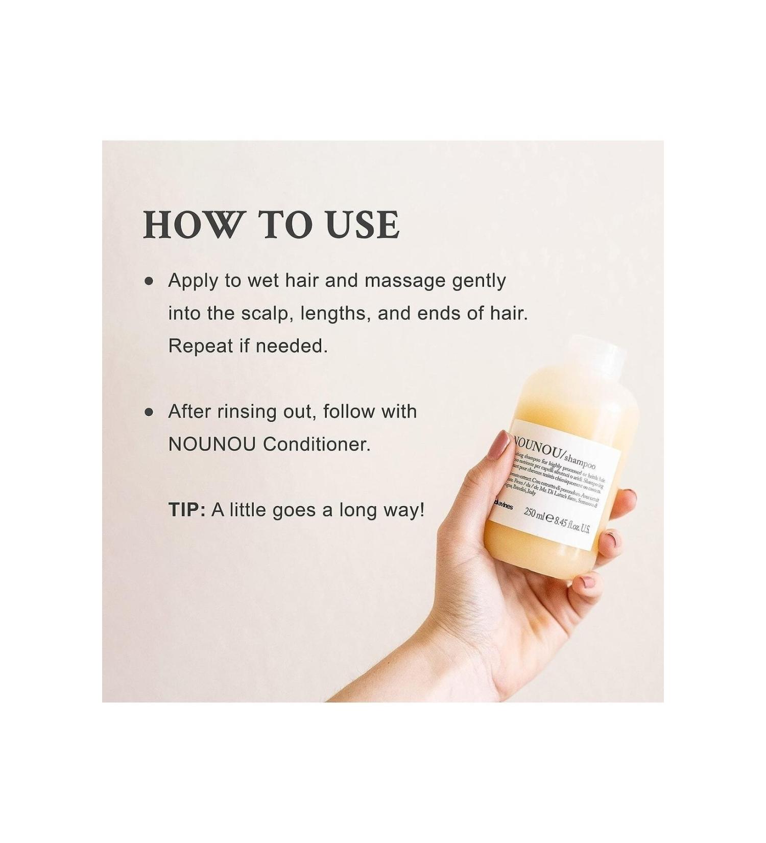 Davines Nounou Protein-Containing Protective Shampoo 50 pH 5000 (Vegan Friendly 250ml) 1