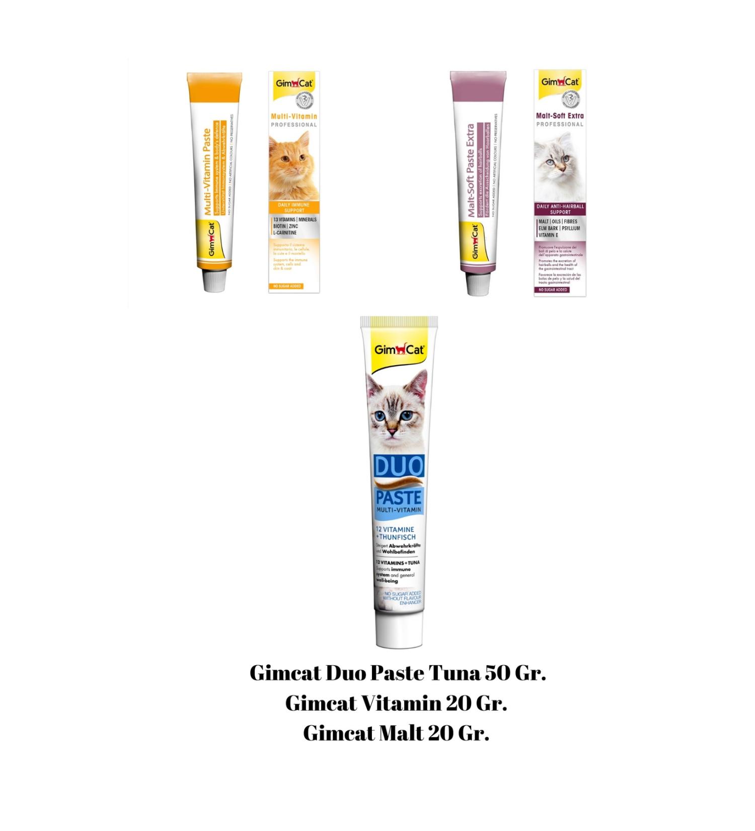 Gimcat Cat Malt 20gr Cat Vitamin 20gr Gimcat Multi-vitamin Duo Paste Tuna