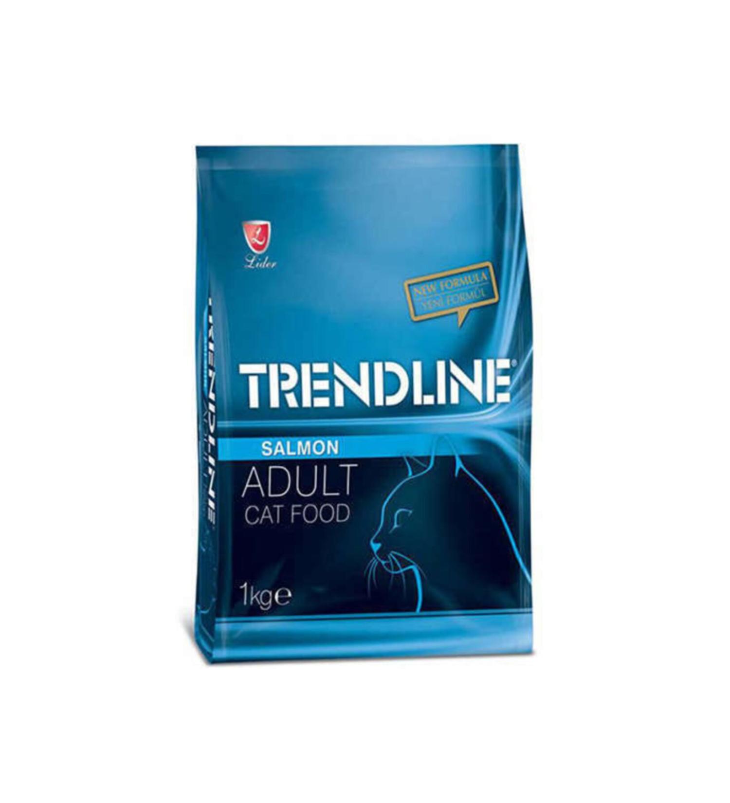 Trendline Adult Cat Food with Salmon 1 kg X 10 Packs