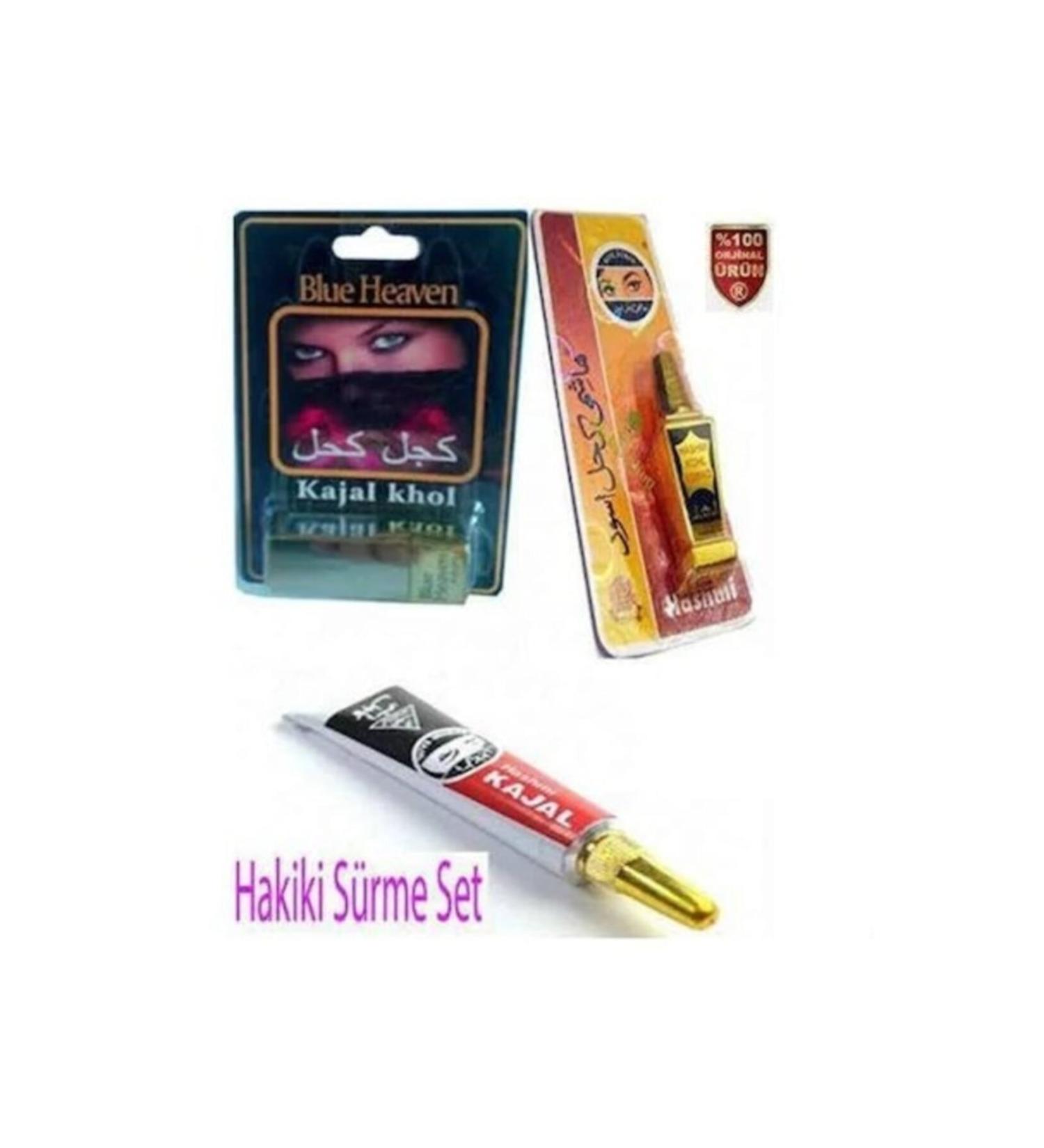 Mardinal Original Eyeliner Black Kajal Powder Eyeliner + Cream Gel Eyeliner + Stick Eyeliner 3 In 3