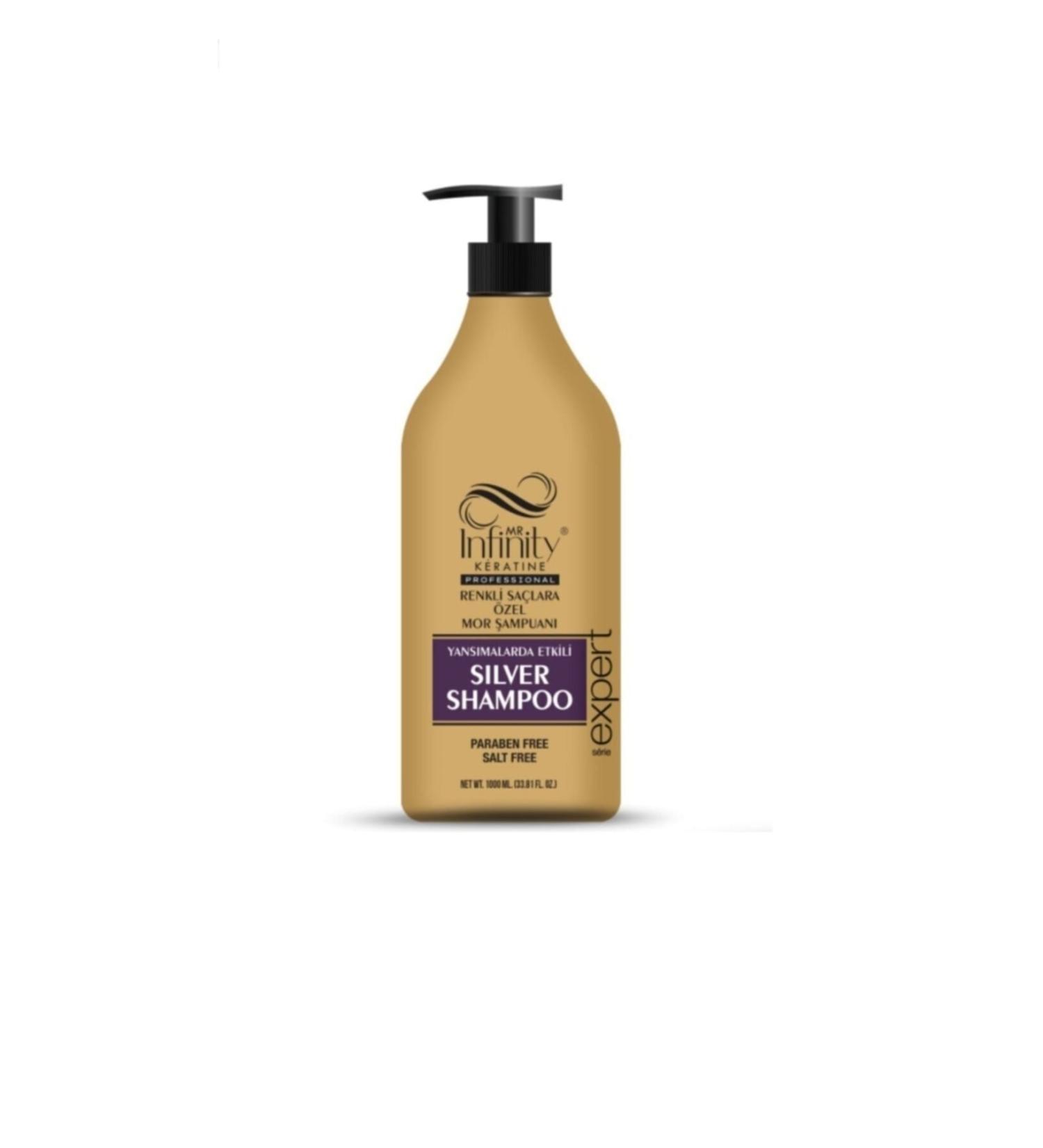 mr infinity Infinity Silver Purple Shampoo 1000ml (End Orange And Redness)