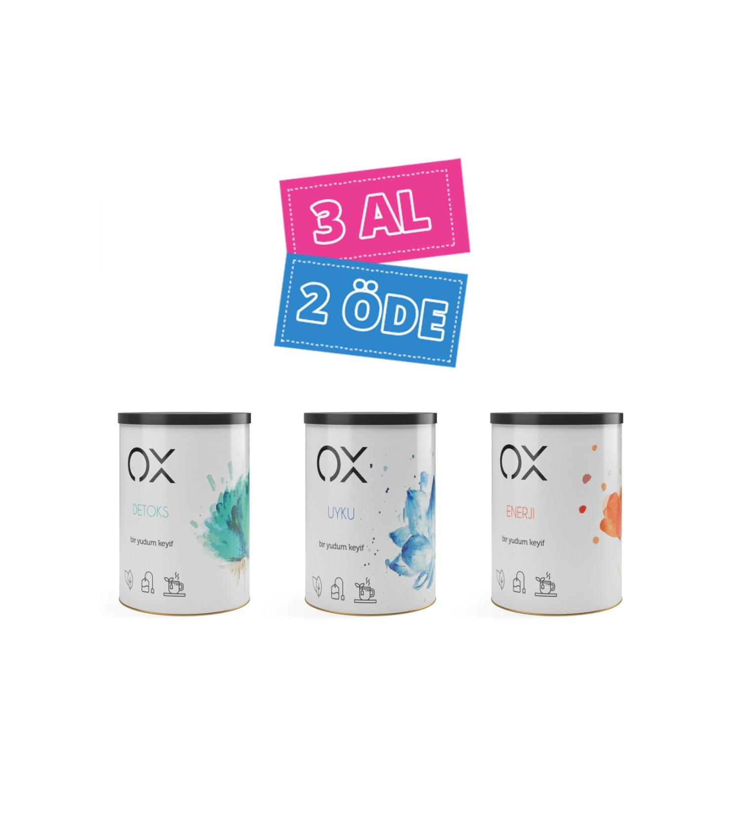 OX Bulk Tea 3 Tin Boxes (Detox Sleep Energy) Campaign102