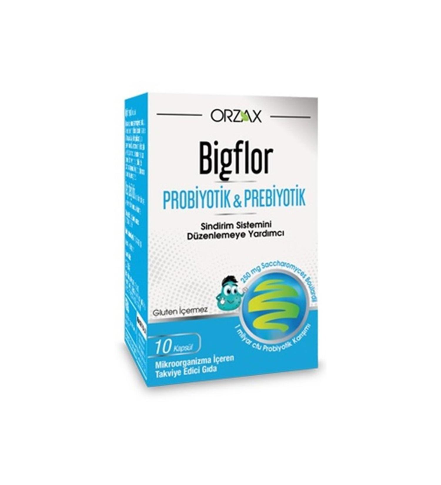 Orzax Bigflor Probiotic & Prebiotic 10 Capsules