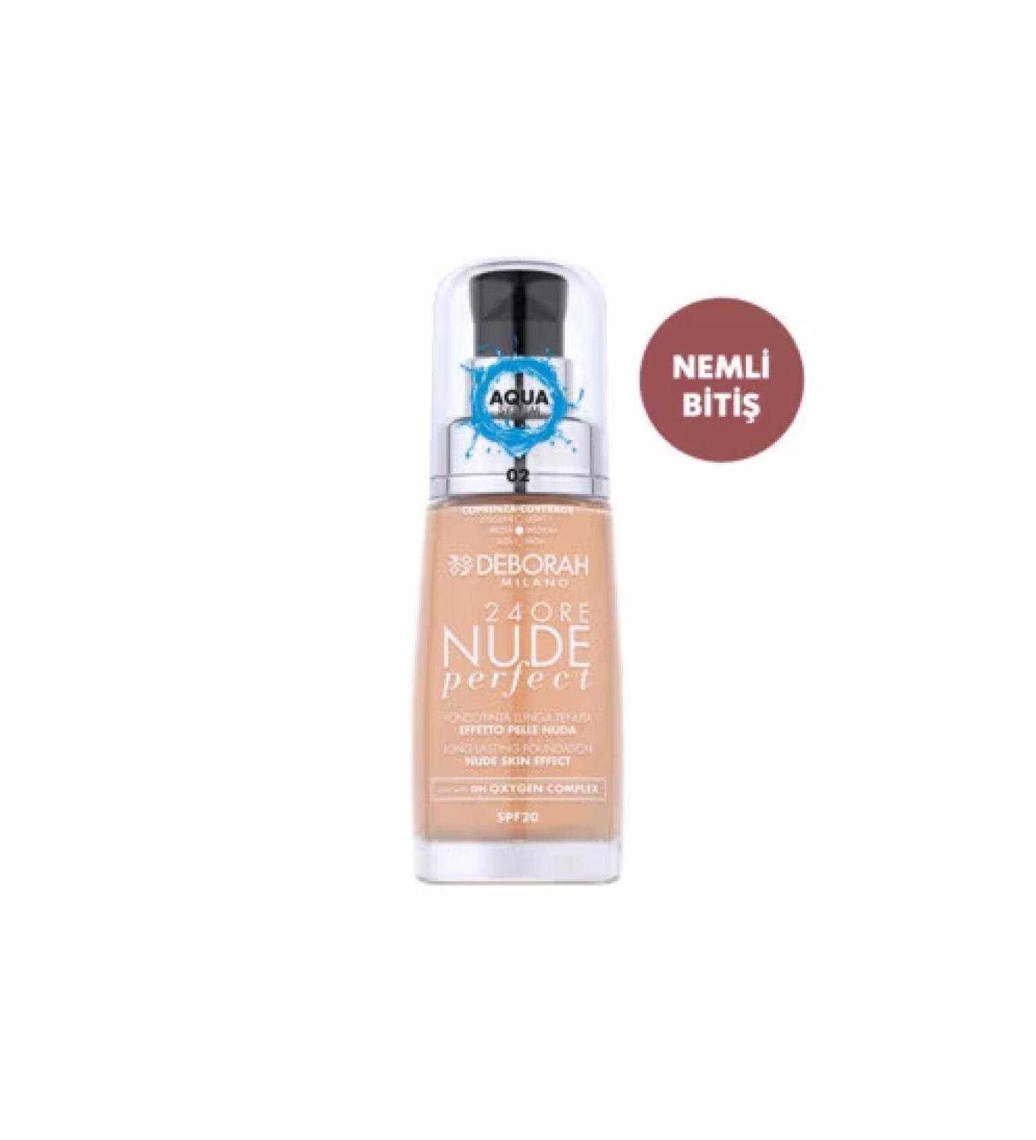 Deborah 24Ore Perfect Nude Foundation No: 02 Beige