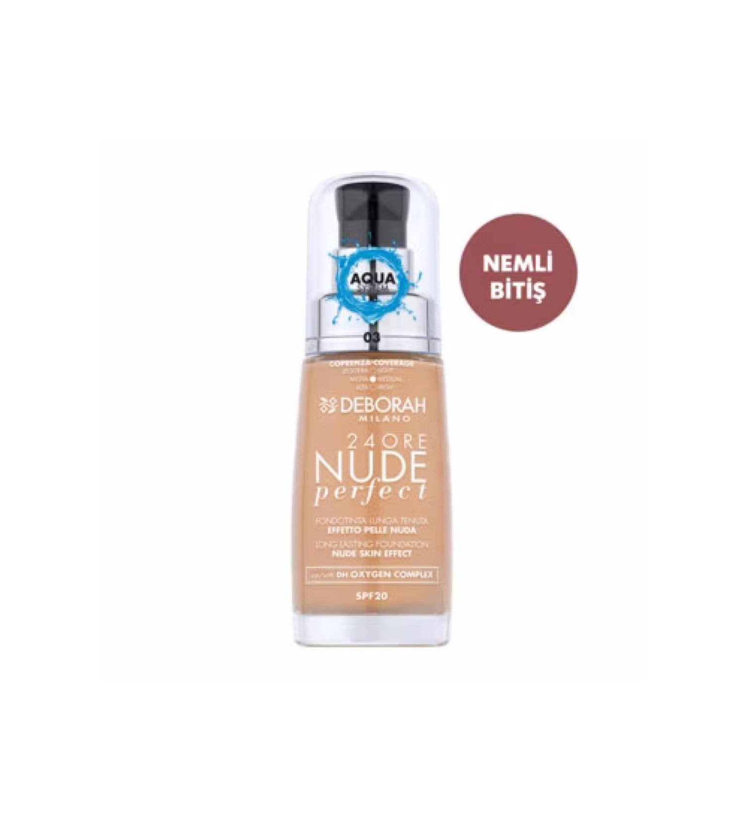 Deborah 24Ore Perfect Nude Foundation No: 03 Sand - Buy Online on GoSupps.com