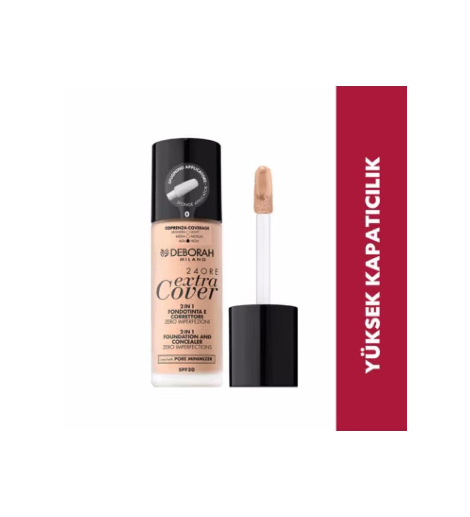Deborah 24Ore Extra Cover Foundation No: 0 Fair Rose