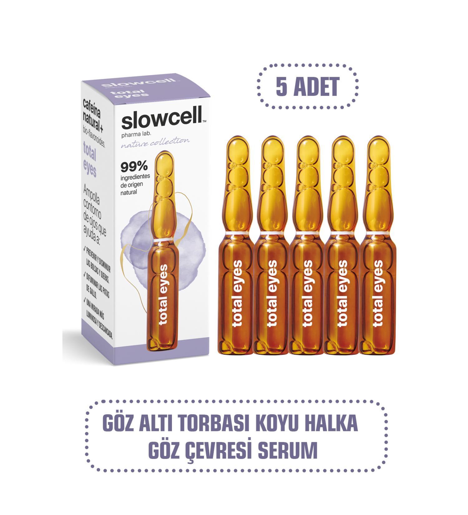 Slowcell Eye Contour Dark Circles Crow's Feet Anti-Stain Brightening Caffeine Serum Ampoule 5 Pieces X 2 ML - Buy Online on GoSupps.com