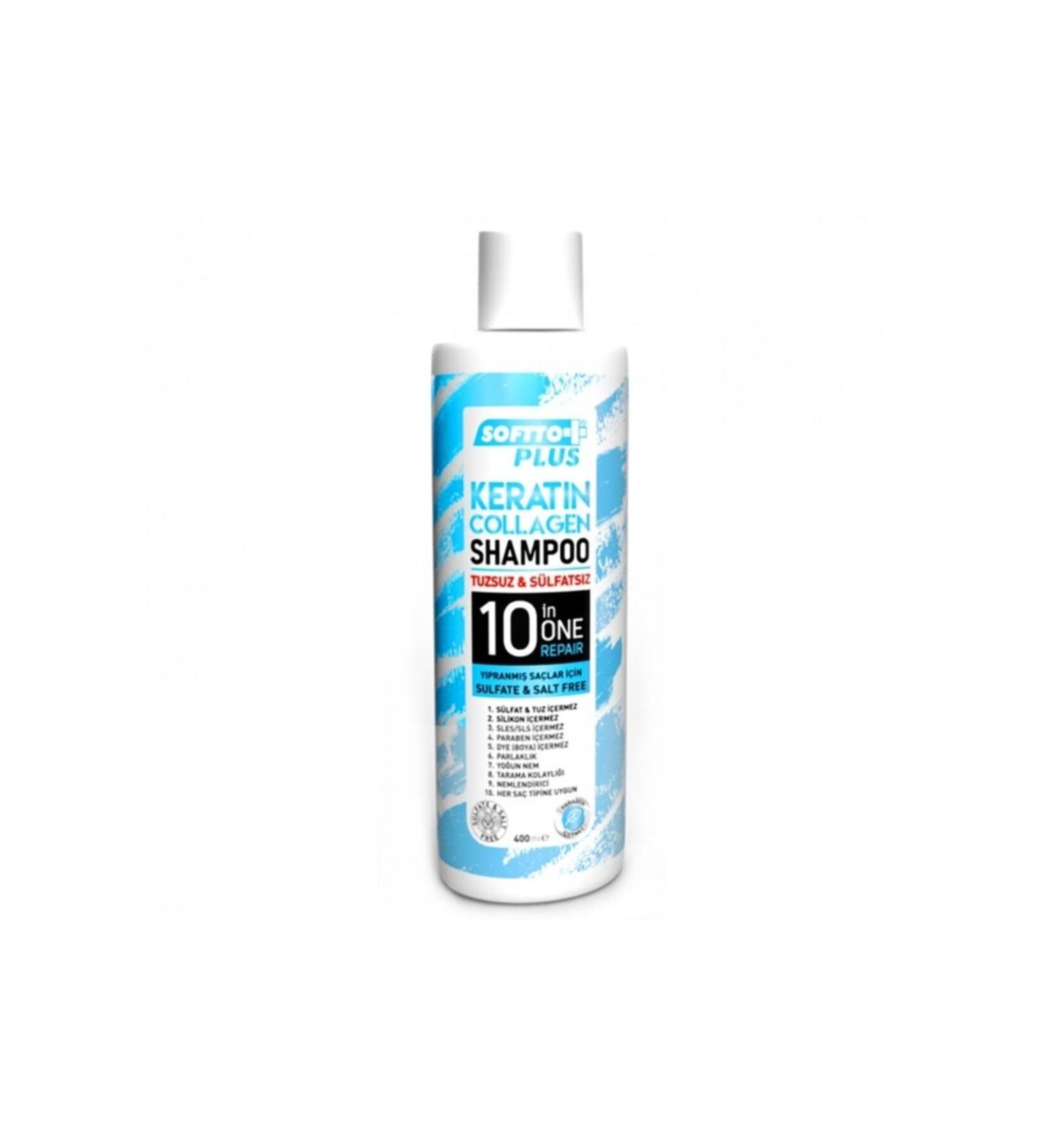 Softto Plus Moisturizing Sulfate-Free Shampoo for Damaged Hair 400ml KEY RN77