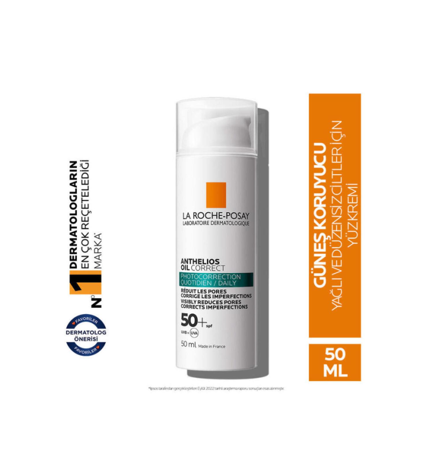 La Roche Posay Anthelios Oil Correct Spf 50 Sunscreen Cream for Oily and Acne Prone Skin 50 ml