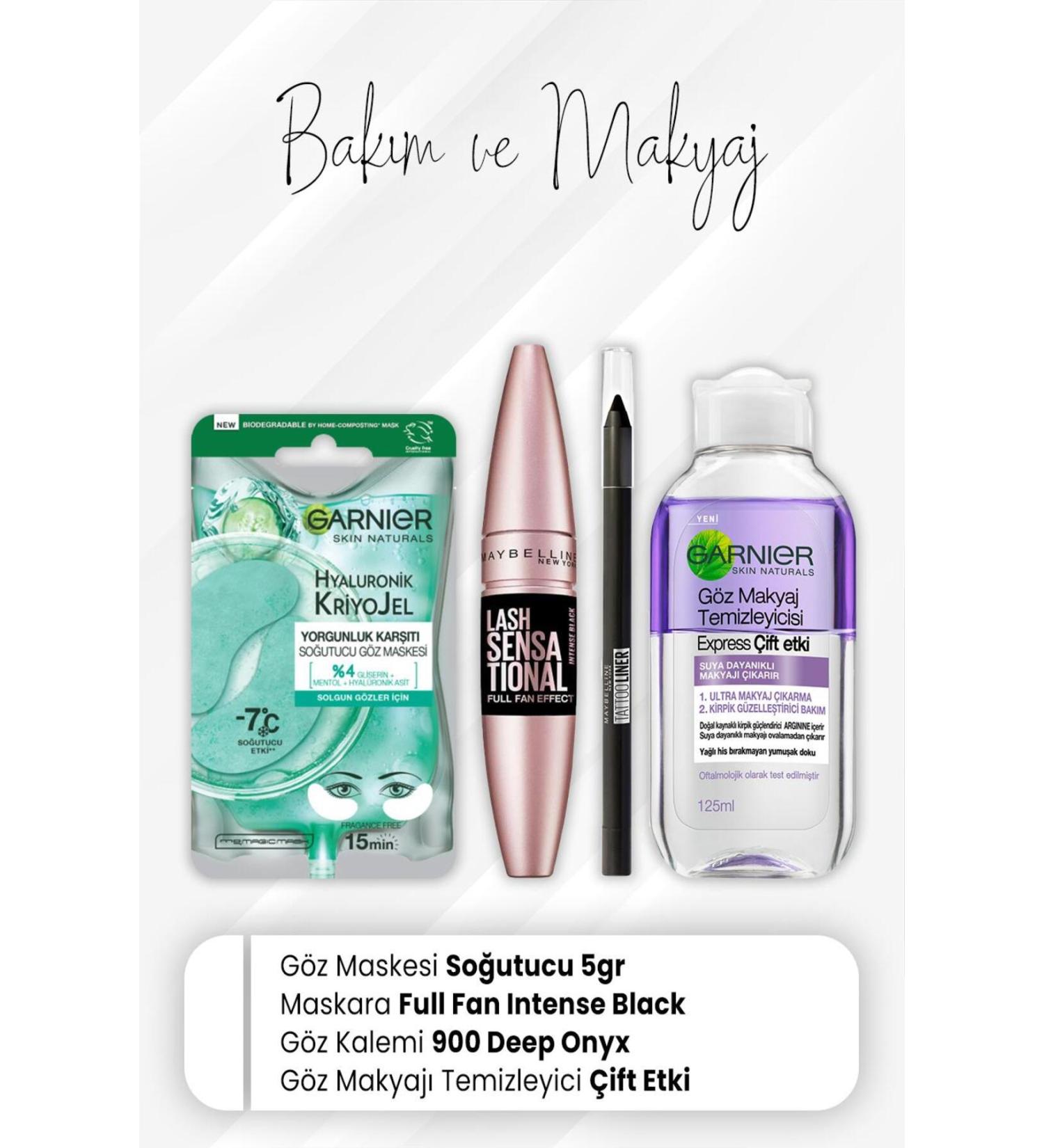 Garnier Cooling Eye Mask Hyaluronic 5 gr Express Double Effect 125 ml Full Fan Effect and Gel Eye Mask