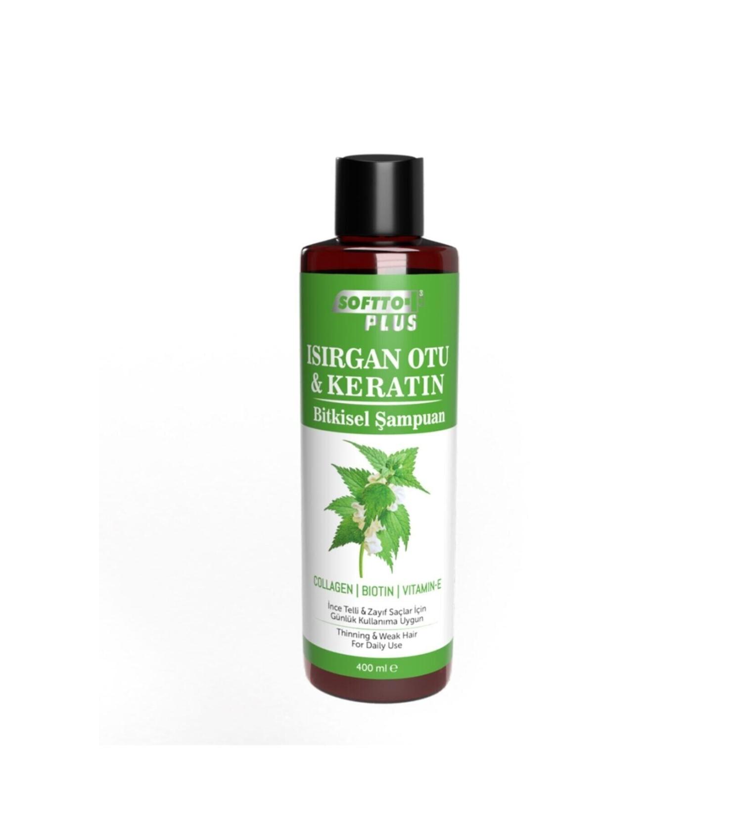 Softto Plus Thin and Weak Hair Herbal Shampoo with Keratin Content 400 ml KEY RN117