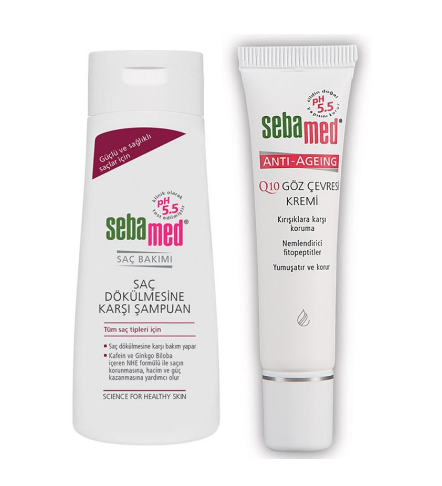 Sebamed Anti Hair Loss Shampoo 400 ml - Sebamed Q10 Anti Aging Eye Contour Cream 15 ml