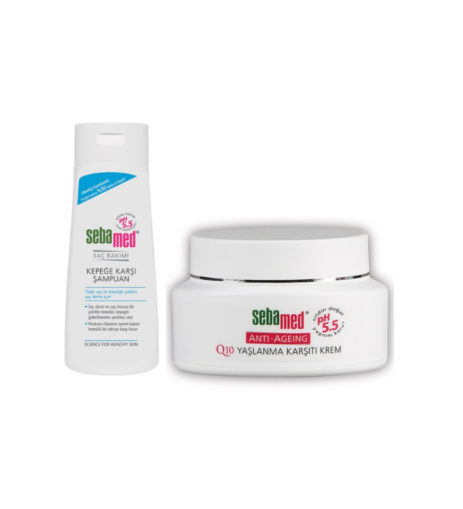 Sebamed Anti-Dandruff Shampoo 400 ml - Sebamed Q10 Anti-Aging Cream 50 ml