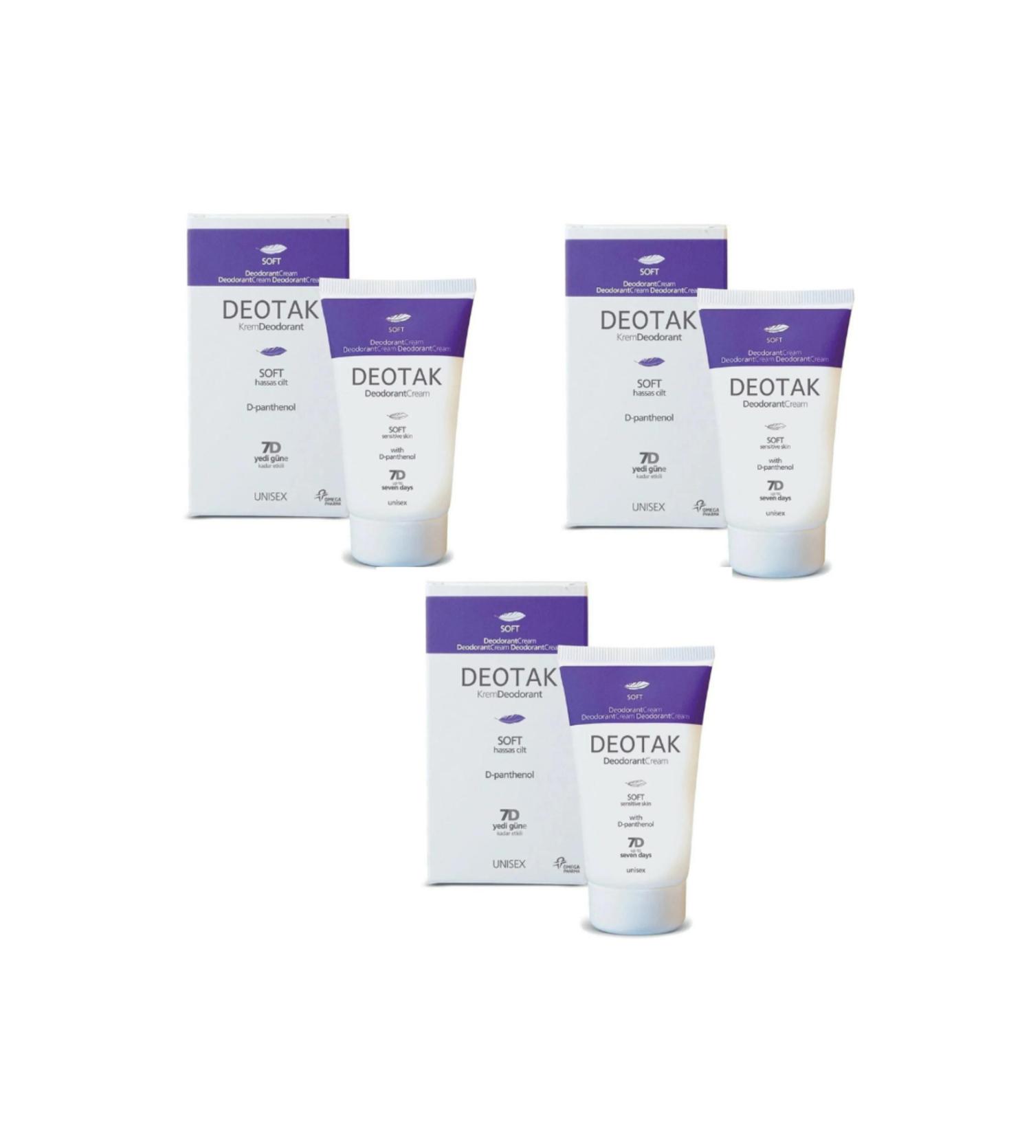 Deotak Cream Dedoorant Soft 35 ml 3 pieces