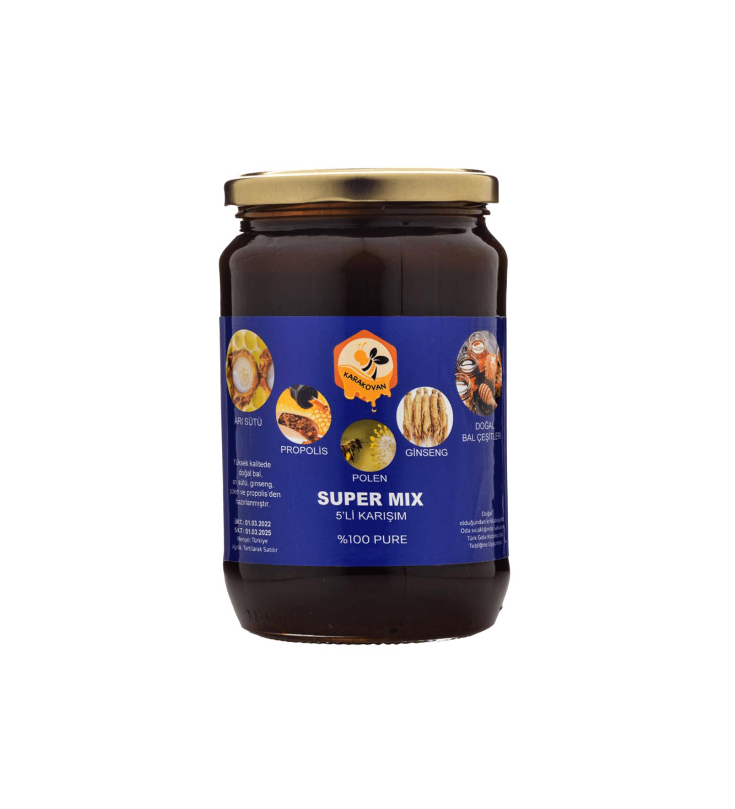 balsev Honey Pollen Propolis Royal Jelly and Ginseng Super Mix (1000 gr)