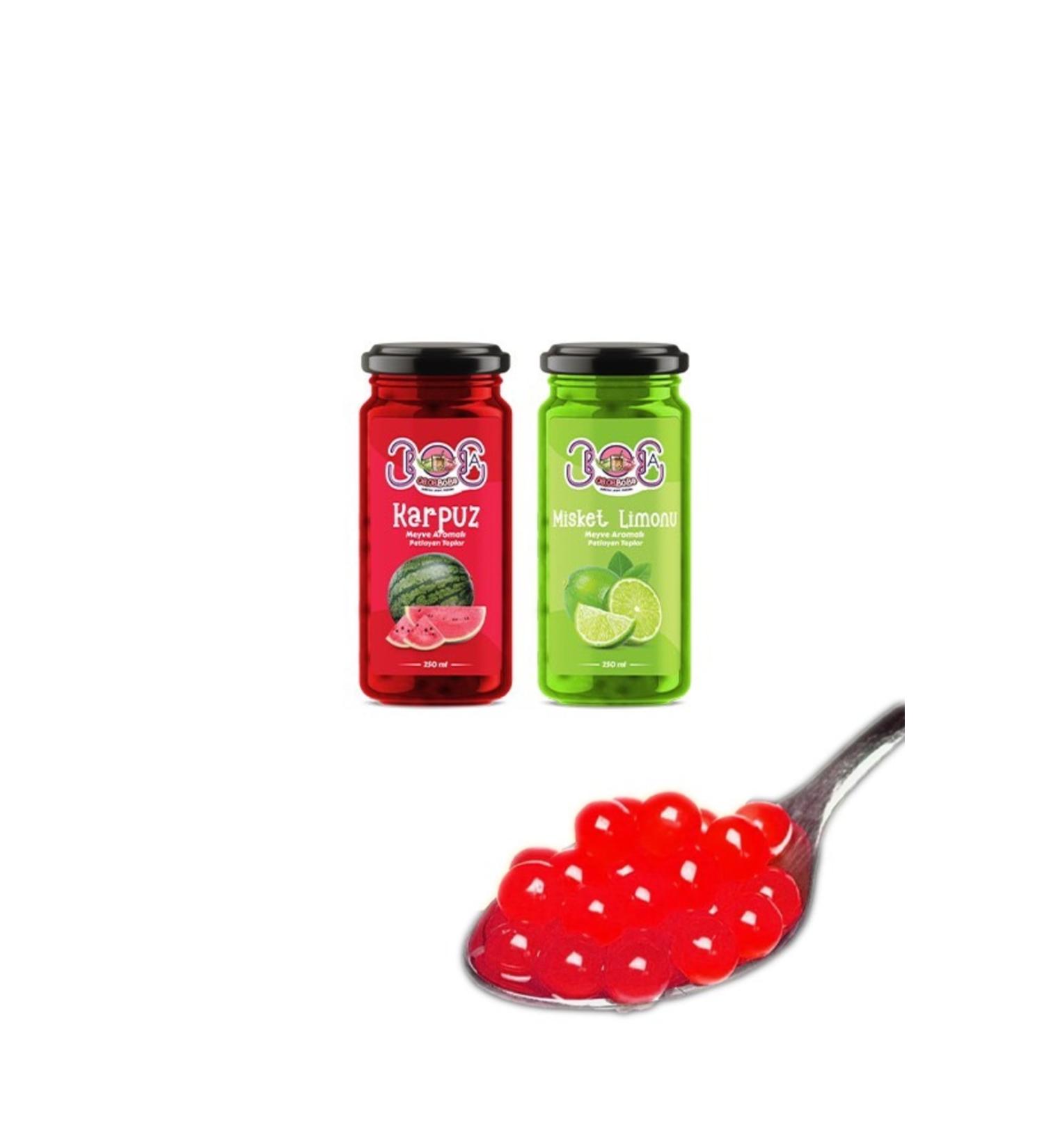 0808Boba Bubble Tea 2 Products in 1 Set - Bubble Tea Pearls - Poppings Boba
