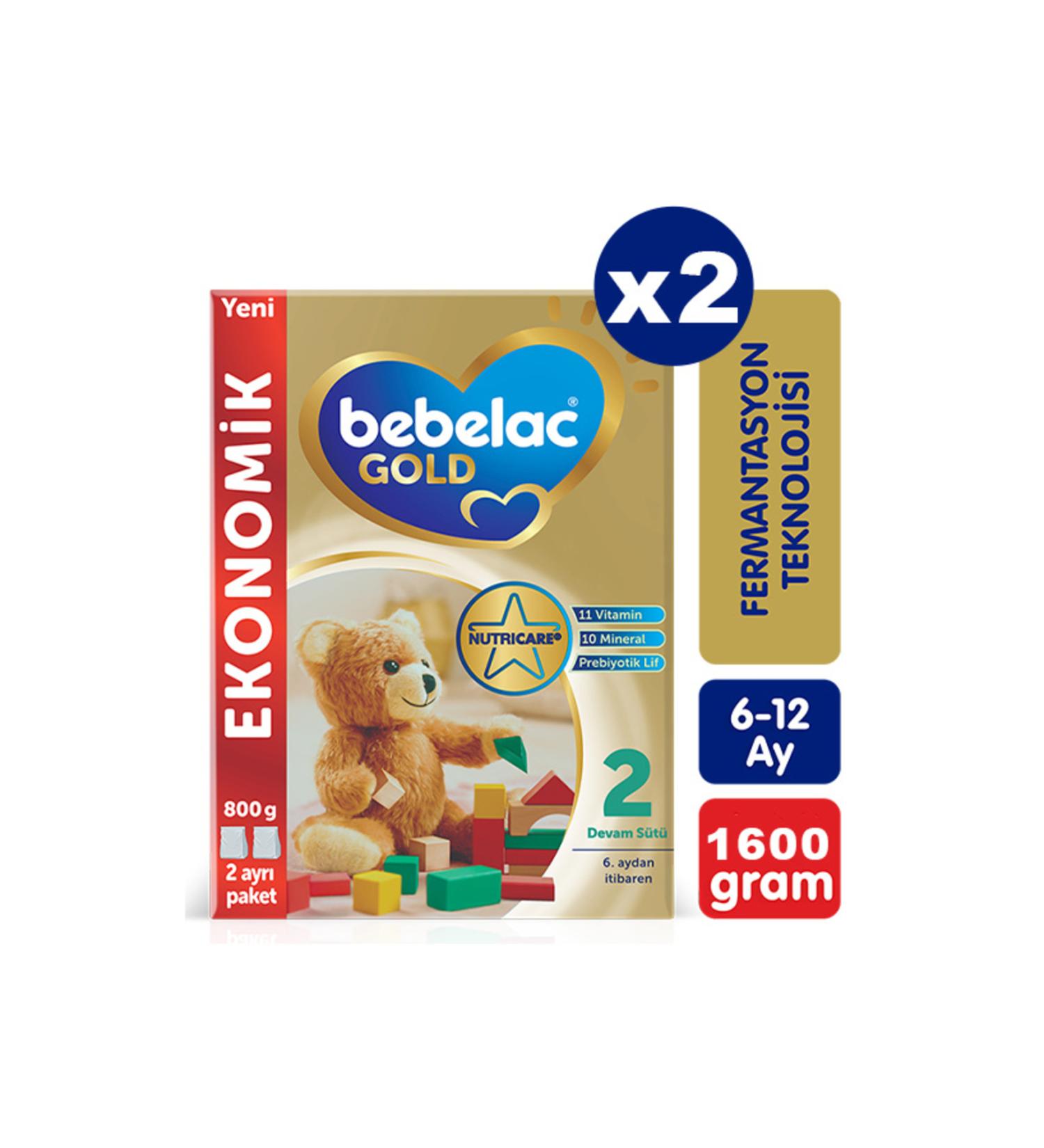 Bebelac Gold 2 Follow-On Milk 800 gr X 2 Pieces