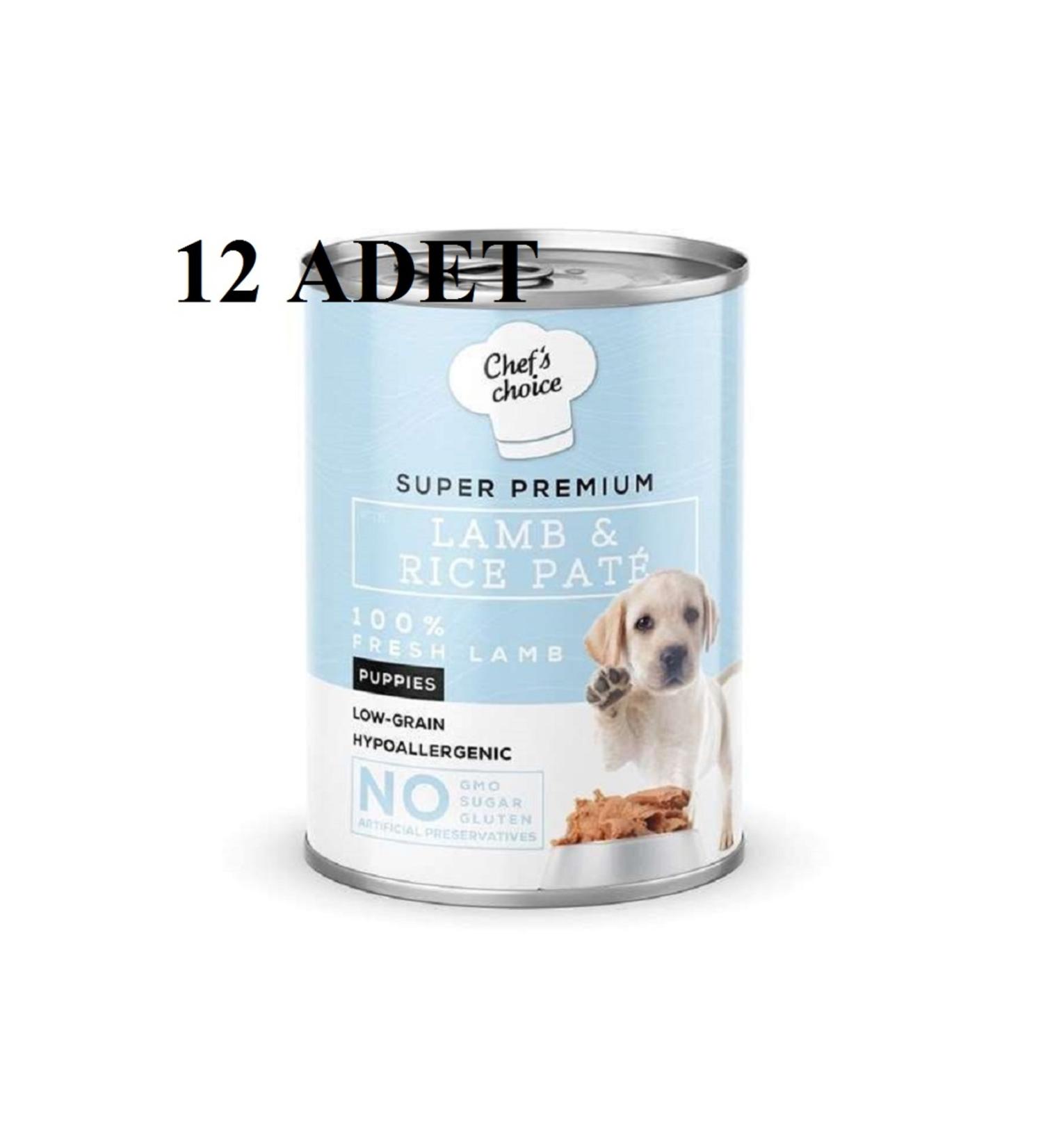 Chefs Choice New Chefs Choice Lamb & Rice Pate Lamb and Rice Puppy Canned Food 400 gr X 12 PIECES
