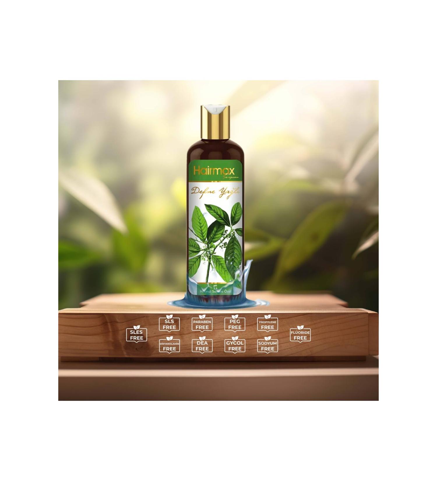 Hekimzade Hairmax Shampoo - Natural Shampoo with Laurel Oil - Special Formula for Normal Hair - Ph 5.5 400ml