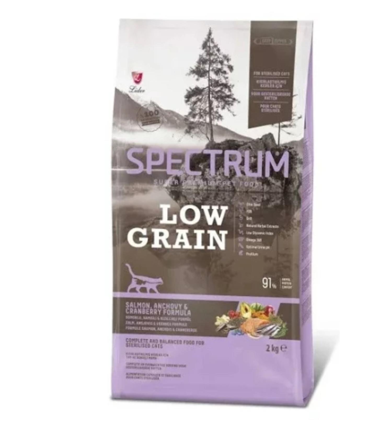 Spectrum Low Grain Salmon Anchovy Cranberry Infertile Cat Food 2kg