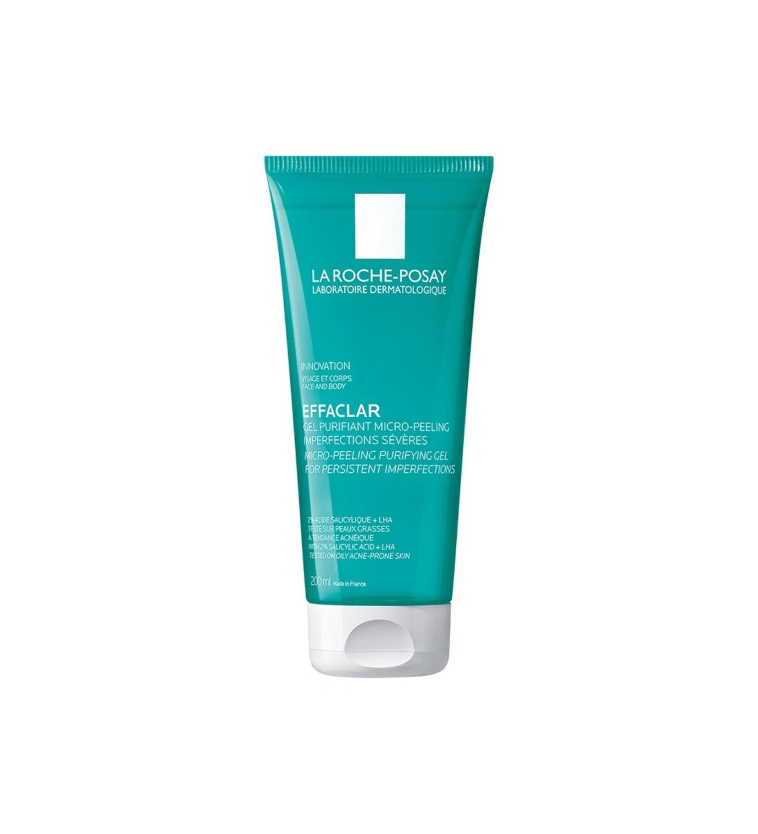 La Roche Posay Effaclar & Purifying Pore Cleanser Micro Peeling Gel with Salicylic Acid and LHA 200 ml