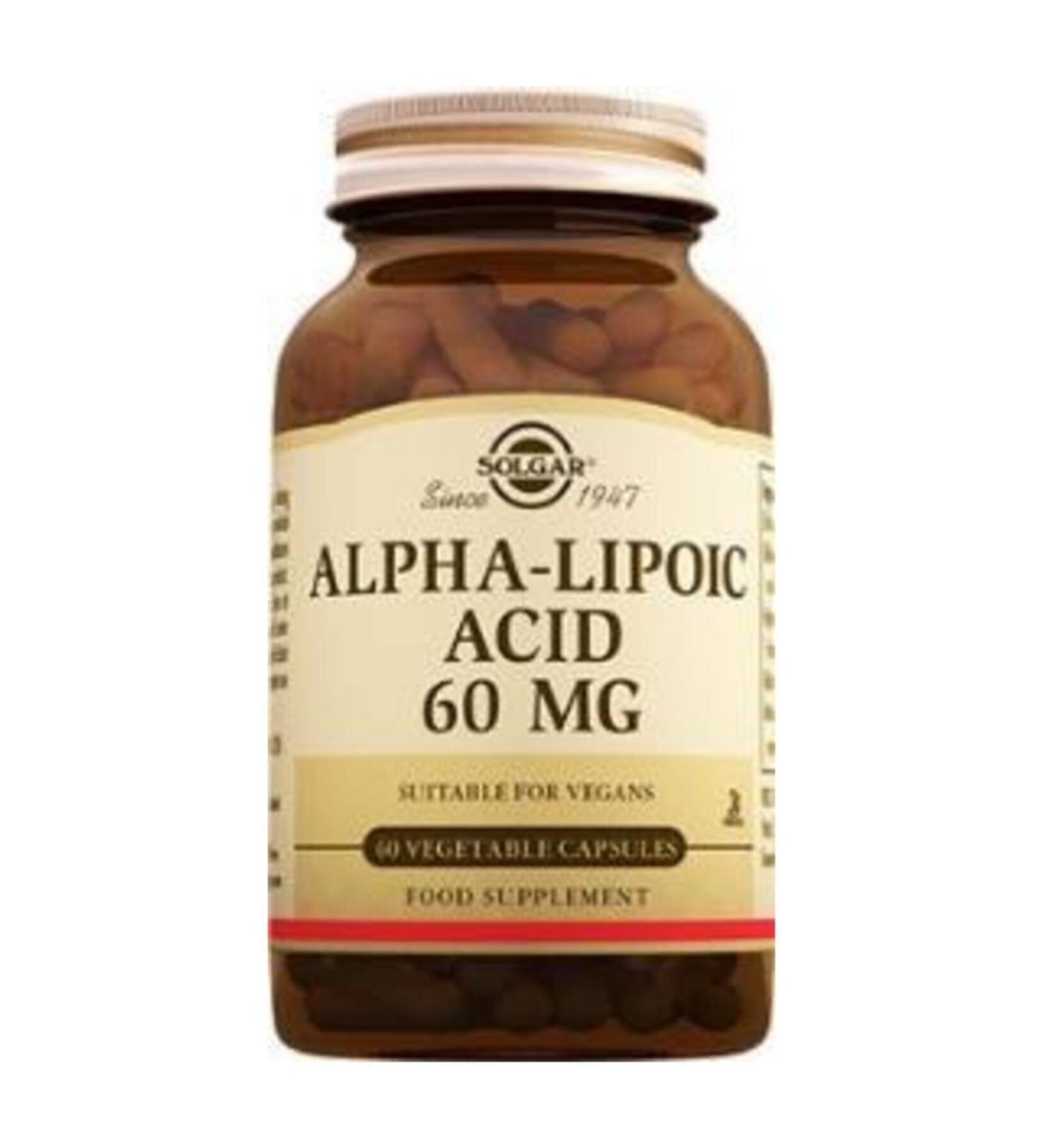 Solgar Alpha Lipo Acid 60 mg 60 Capsules