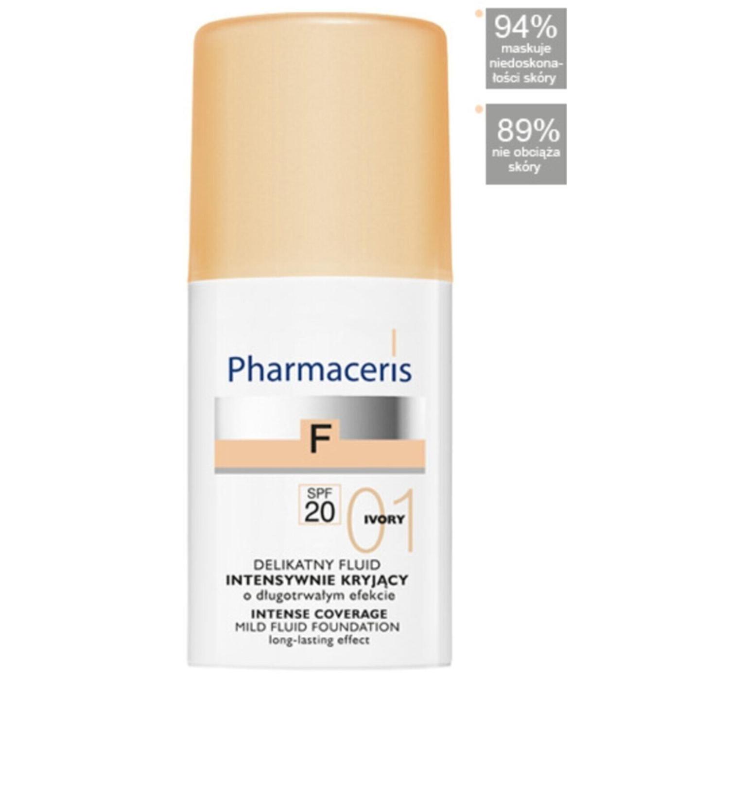 Pharmaceris Soft Liquid Foundation Spf 20 /01 Ivory Intensive Concealer 30 Ml LIGHT472