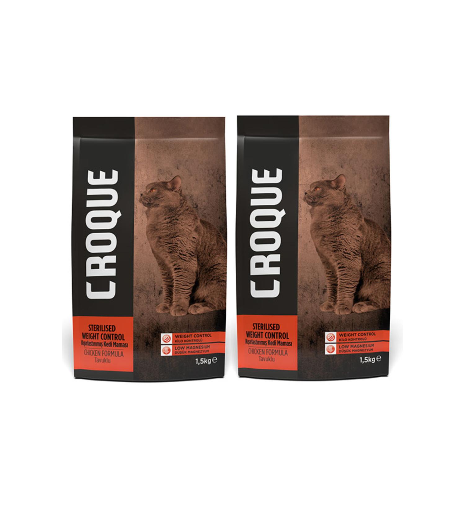 Croque Chicken Sterilized Cat Food 1.5 Kg X 2 Packages